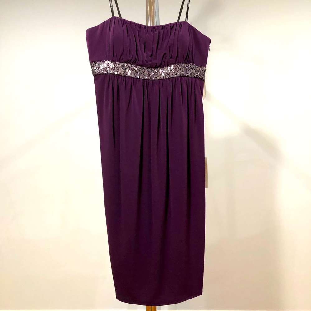 Maggy London Purple Beaded Dress